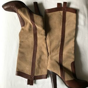 Light & dark brown boots